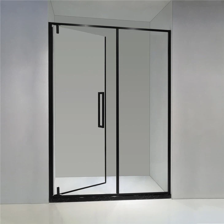 Black Framed Walk in Shower Screen